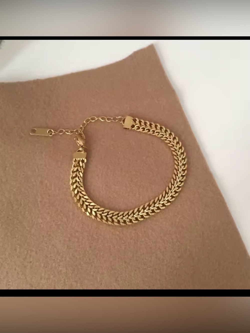 18k Gold-Plated stainless steel Bracelet 2 pieces - Picture 7 of 13